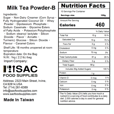 Premium Milk Tea Powder – SAC Food Supplies