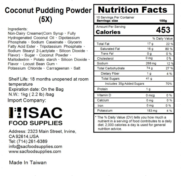 Coconut Pudding Powder - Image 3