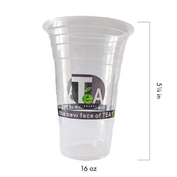 "The New Face of Tea" Design PP Plastic Cups (16oz, 300 pcs)