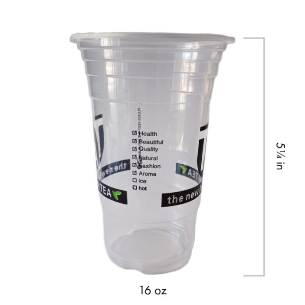 "The New Face of Tea" Design PP Plastic Cups (16oz, 300 pcs) - Image 2