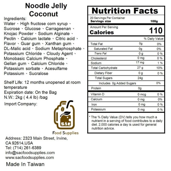 Coconut Noodle Jelly
