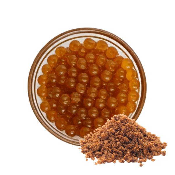 SAC's brown sugar flavored crystal boba