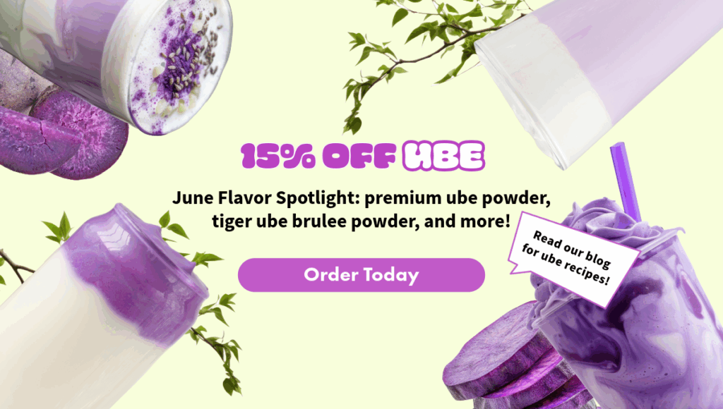june flavor spotlight at 15% off for all ube items